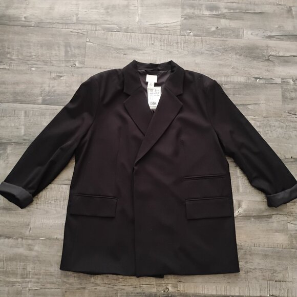 H&M Jackets & Blazers - H&M Women's Black Blazer Size L NWT